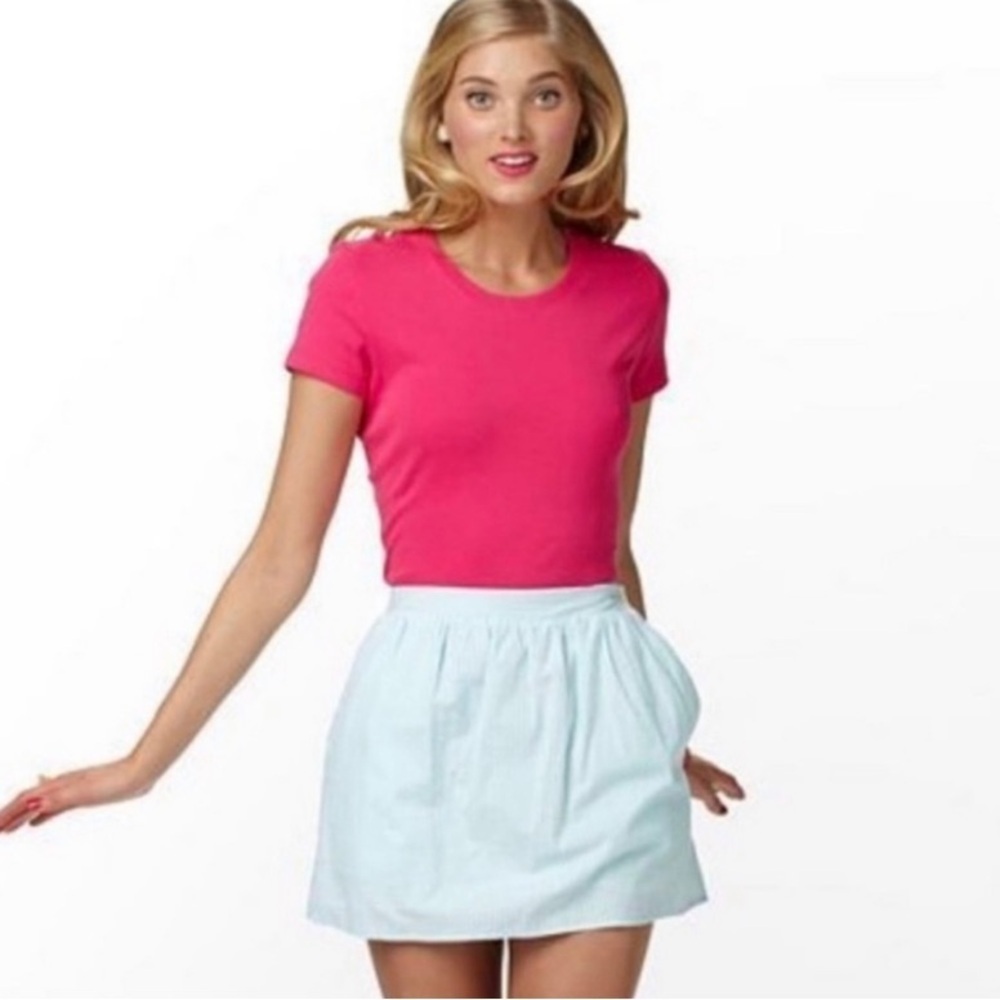 LILLY PULITZER /‎ Mimosa Lucky Seersucker Mini Skirt Size S